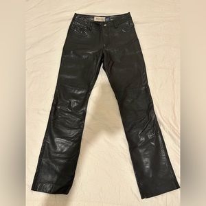 Bootcut GAP 100% leather black pants